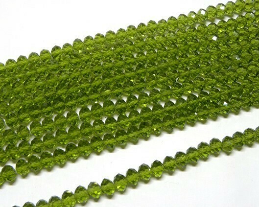 Cristalli cipolla sfaccettati 8x6 mm Verde