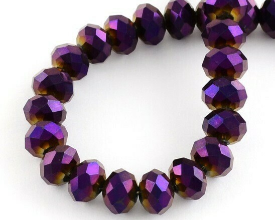 Cristalli Cipolla Viole metal 4x3 mm