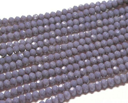 Cristalli Cipolla sfaccettati 6x4 mm Viola pastello medio