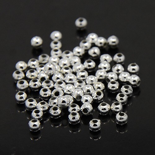 Palline in Resina Argento 3-4-6 mm