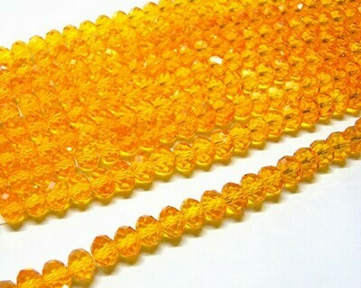 Cristalli sfaccettati arancio 10-12 mm
