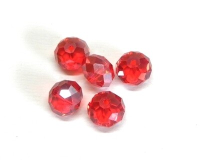 Cristalli sfaccettati rosso 10-12 mm