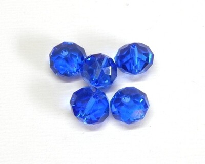 Cristalli sfaccettati blu 10- 12 mm