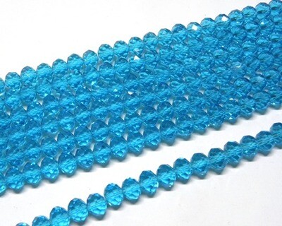 Cristalli sfaccettati azzurro 10-12 mm