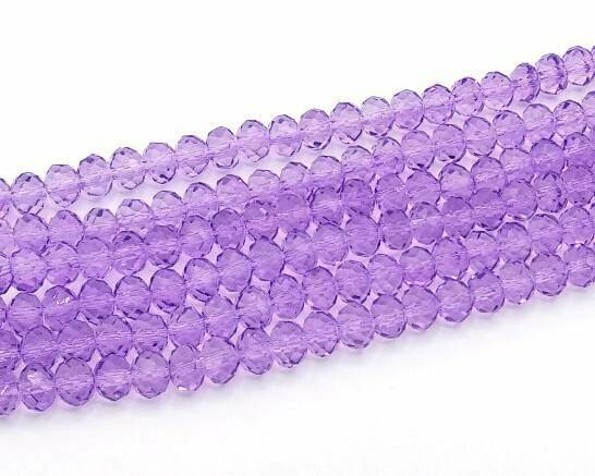 Cristalli cipolla sfaccettati 8x6 mm Lilla