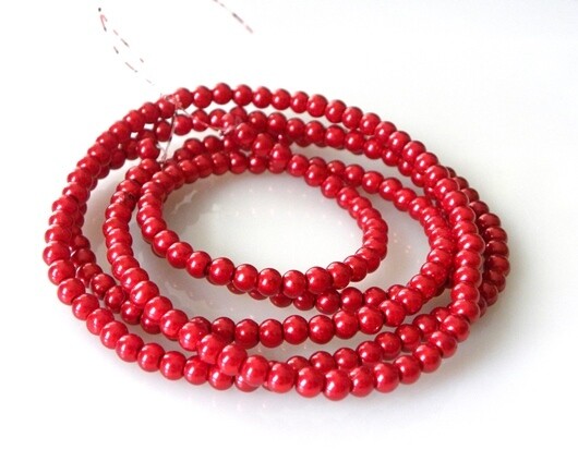 Verto perlato Rosso 4 mm