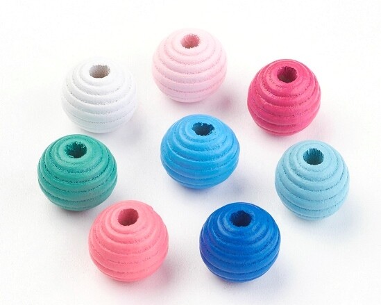 Palline di legno colorato 13 mm