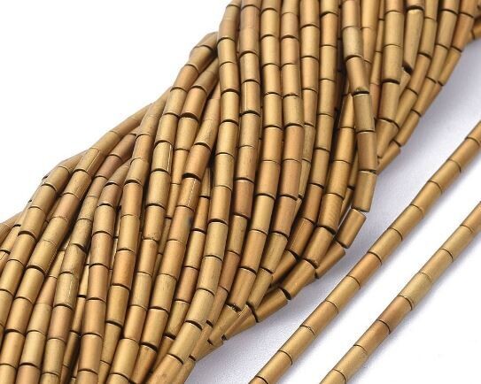 Perline Tubetto 5x2,5 mm Oro opaco