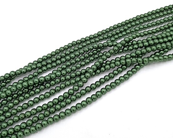 Vetro perlato 6 mm Verde Bosco