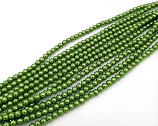Vetro perlato 6 mm Verde Erba