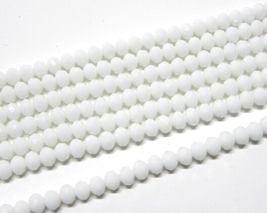 Cristalli Sfaccettati 10 mm Bianco latte