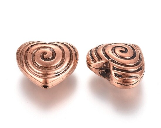 Cuore in argentone ramato 28 mm