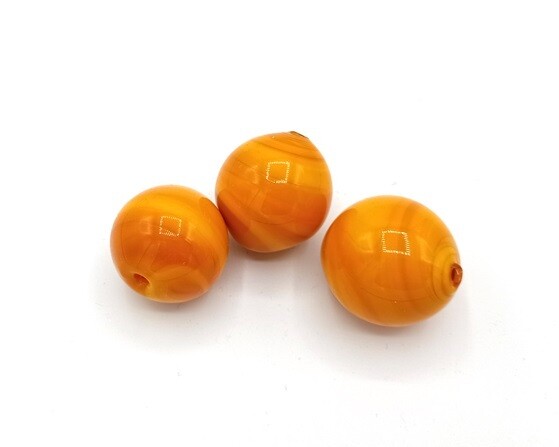 Sfera in vetro soffiato Senape 20- 30 mm