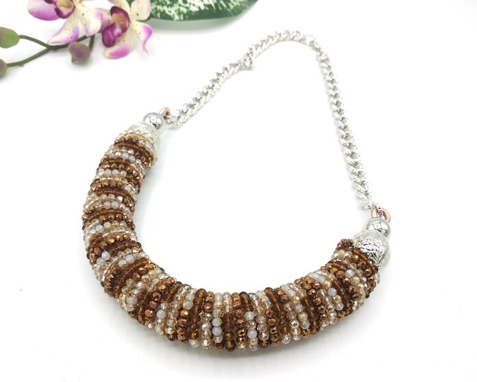 Collana Cristal Bronzo