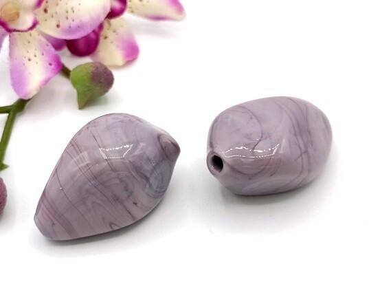 Perle Vetro soffiato Rombo viola
