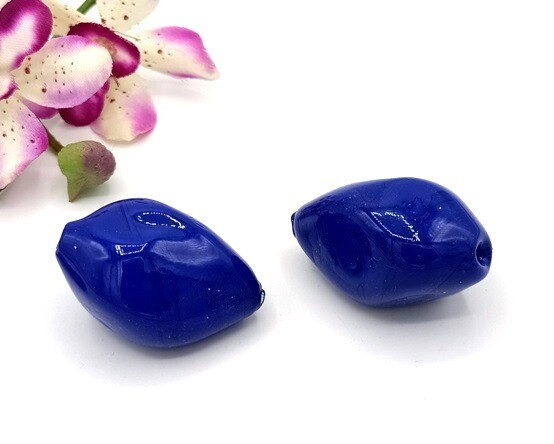 Perle Vetro soffiato Rombo Blu pastello