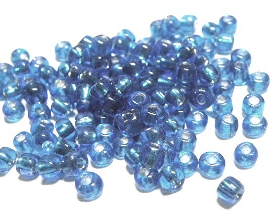 Perline Bluino Argentato