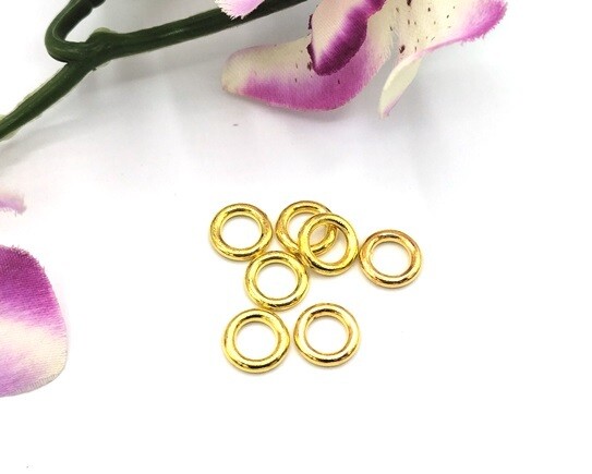 Anellini Chiusi Metallo Dorato 10x2 mm