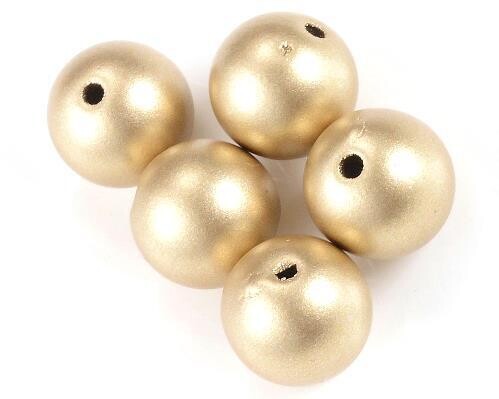 Palline in Resina Oro satinato 10 mm 7 Pz