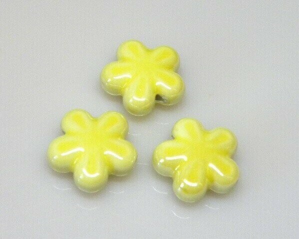 Fiore ceramica Giallo 2 Pz
