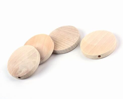Dischi di legno naturale 25x5 mm