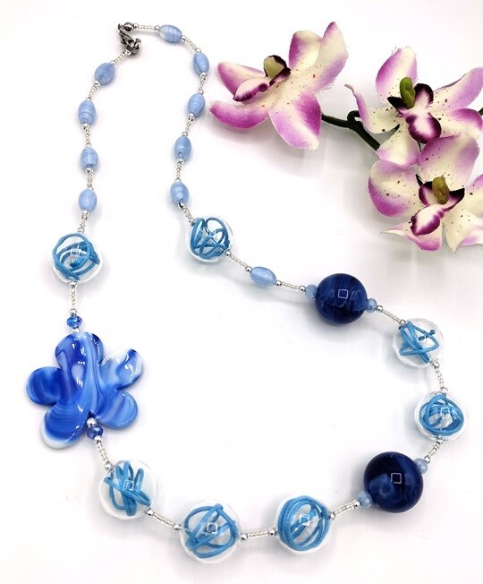 Collana Soffio blu