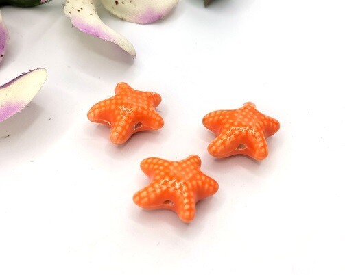 Stella marina in ceramica Arancio