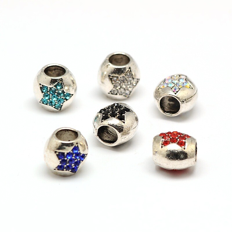 Distanziatore in metallo con strass