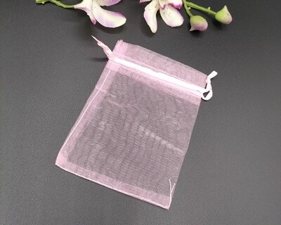 Sacchetti di Organza Rosa 10x 12 mm