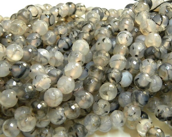 Agata Vena di Drago Grigia 8 mm