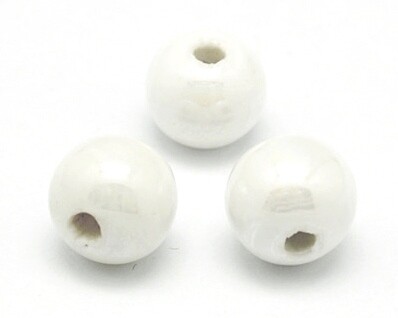 Sfera in ceramica Bianca brillante 14 mm