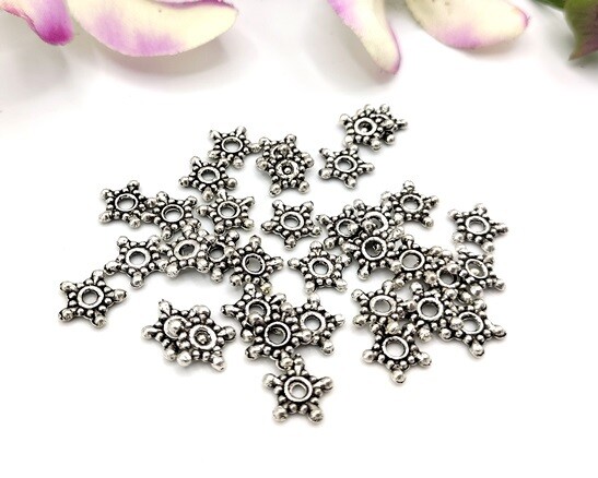 Separatore stella argento antico 30 pz
