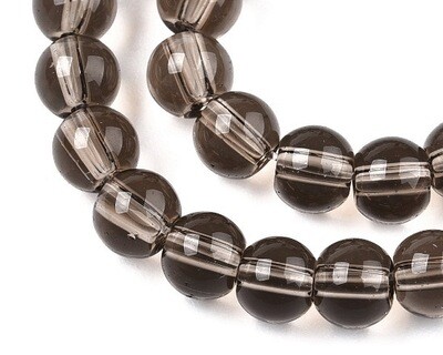 Perle in vetro grigio trasparente 4/6 mm