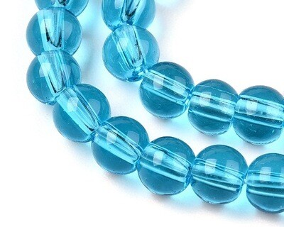Perle in vetro Azzurro acqua trasparente 4/6 mm