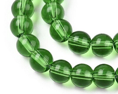 Perle in vetro Verde trasparente 4/6 mm