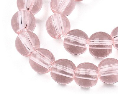 Perle in vetro Rosa trasparente 4/6 mm
