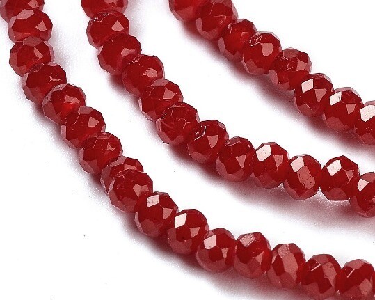 Cristallini 3x2 mm Rosso pastello