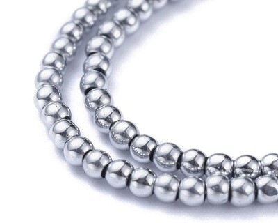 Perle in vetro Silver metal 3 mm