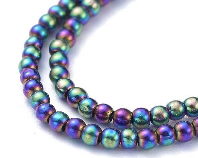 Perle in vetro Scarabeo metal 3 mm