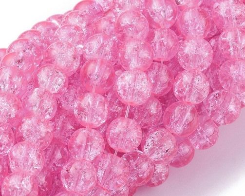 Perle Craclè rosa 8 mm
