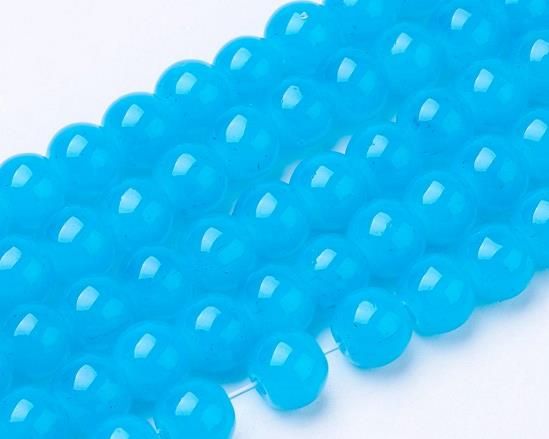 Perla in vetro Azzurro opale 6 mm