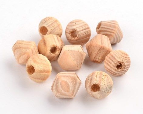 Bicono di legno naturale 15x16 mm
