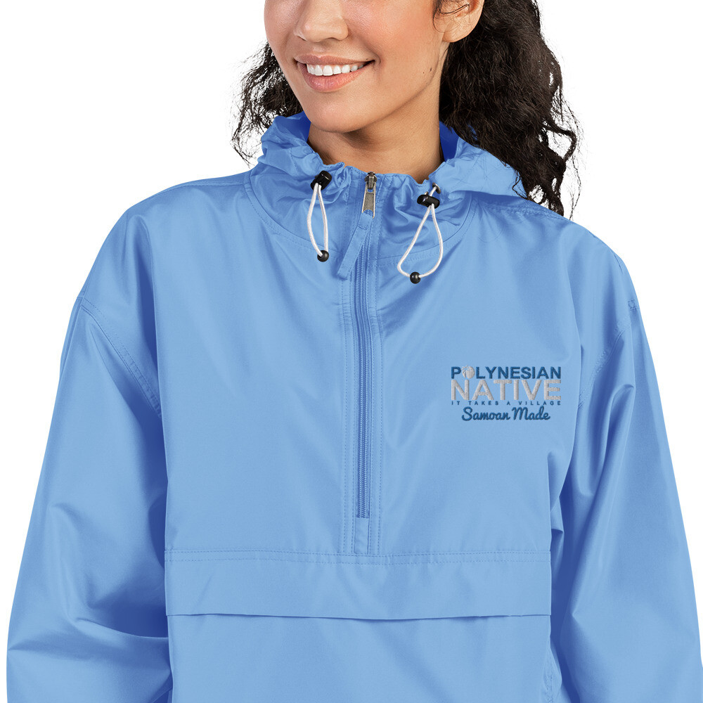 Samoan Made Embroidered Jacket (Light Blue)
