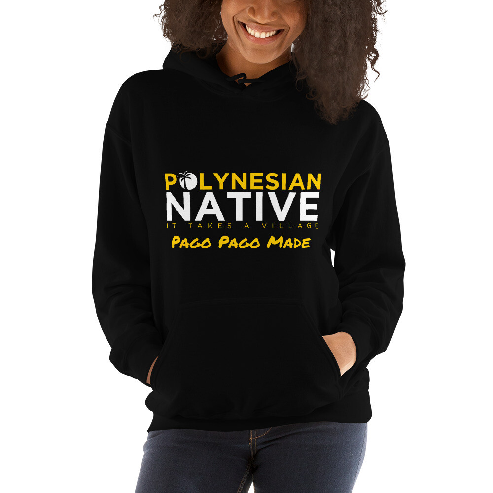 Pago Pago Unisex Hoodie, Color: Black, Size: S