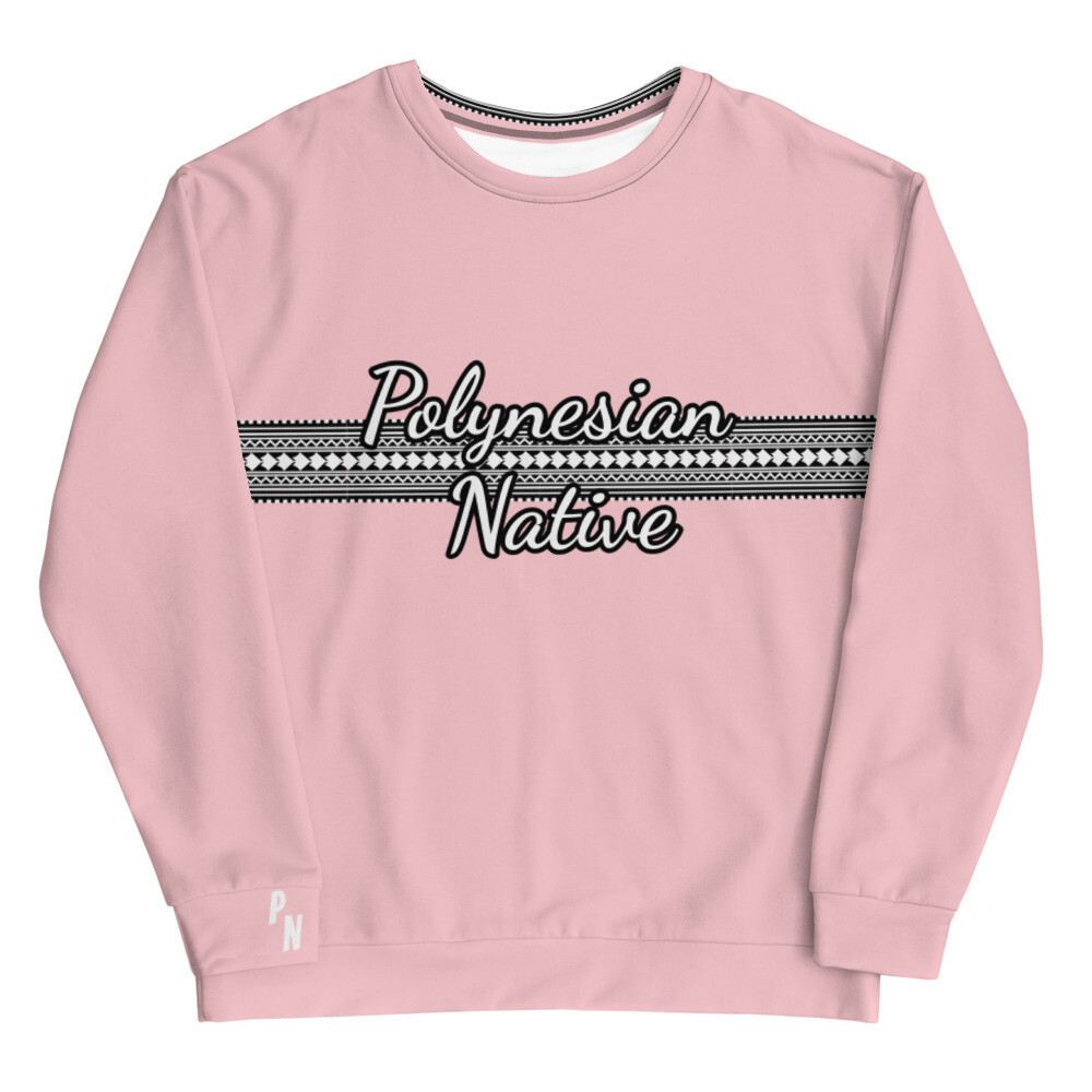 Poly native tribal Sweatshirt (Pink), Size: XS