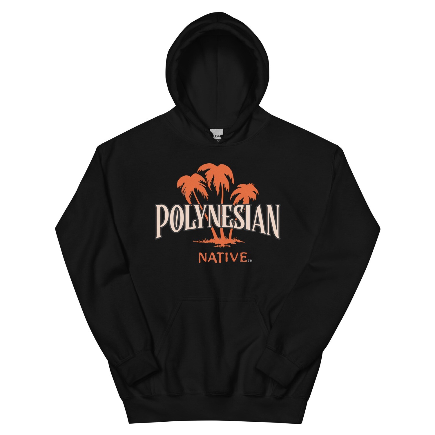 Orange Wave Hoodie, Color: Black, Size: S