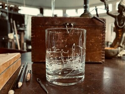 Graviertes Whiskyglas