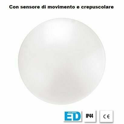 CANONE NOLEGGIO PLAFONIERA LED 18W IP44 MOD.SENSOR  GARANZIA 5ANNI