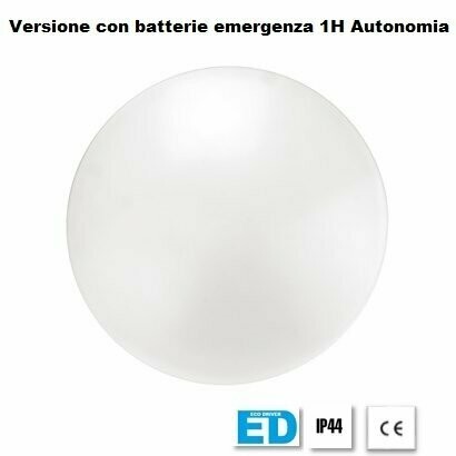 CANONE NOLEGGIO PLAFONIERA LED 24W IP44 MOD.EMERGENCY  GARANZIA 5ANNI
