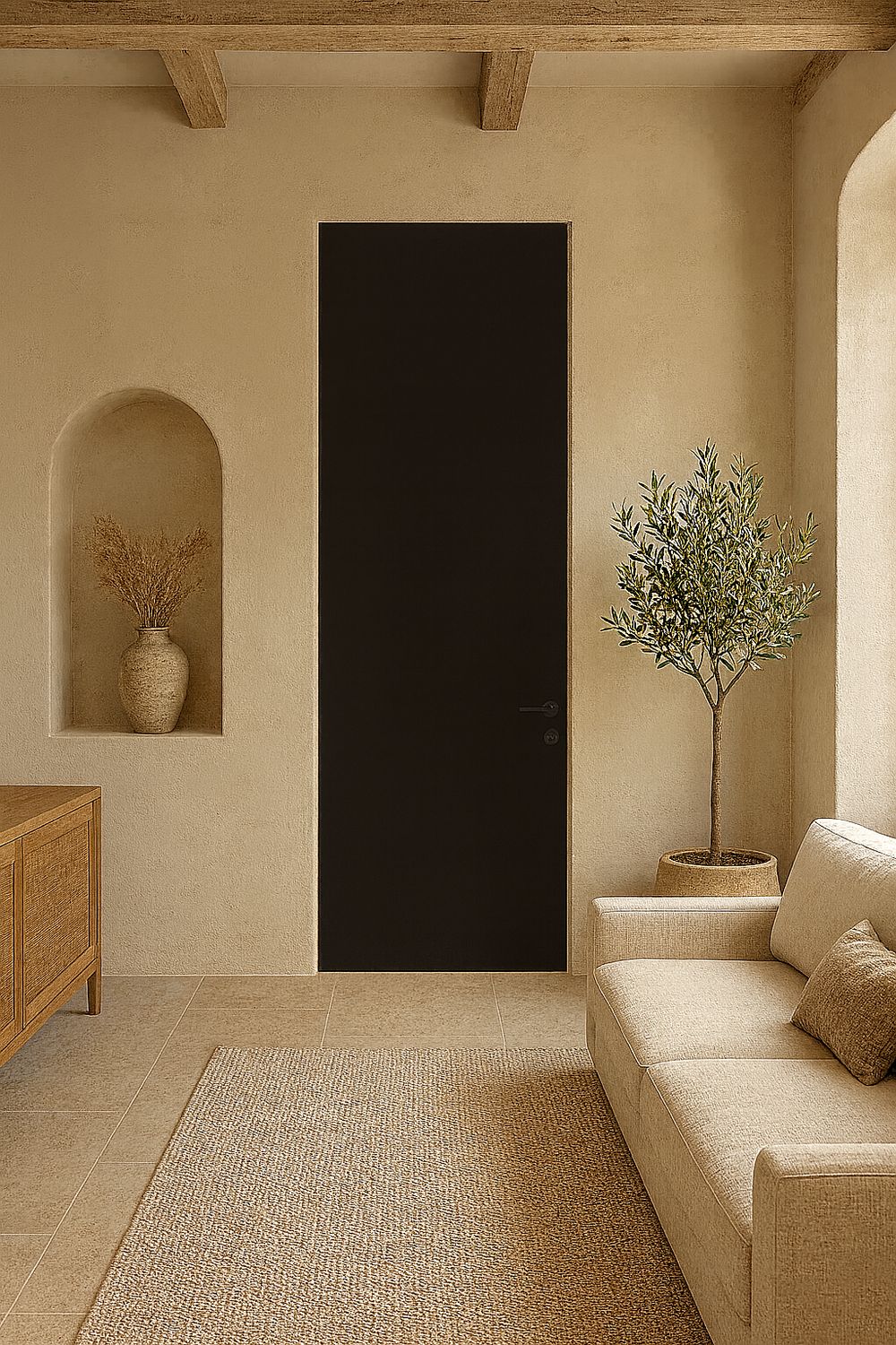 PUERTA ENRASADA -- MURILLO LACADA NEGRO Puerta Enrasada Negra